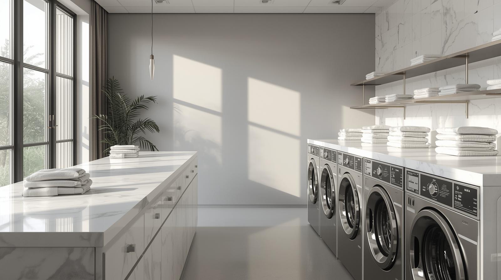 kannst du mir bitte bild für wäschereri modern und elegant erstellen
